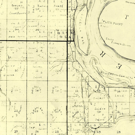 Vintage Map of Mississippi County, Arkansas, 1898