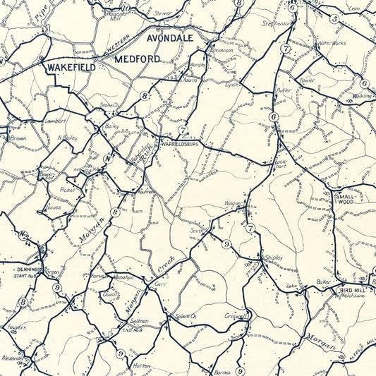Vintage Map of Carroll County, Maryland, 1911