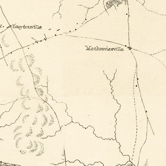 Vintage Map of Montgomery County, Maryland, 1862