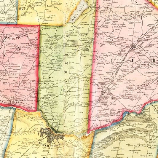 Vintage Map of Herkimer County, New York, 1859