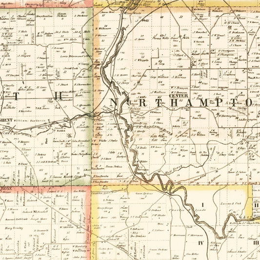 Vintage Map of Summit County, Ohio, 1856