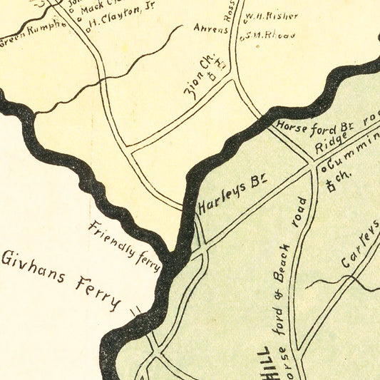Vintage Map of Dorchester County, South Carolina, 1900