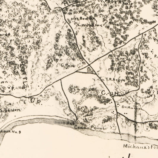 Vintage Map of Goochland County, Virginia, 1863