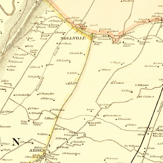 Vintage Map of Berkeley County, West Virginia, 1894