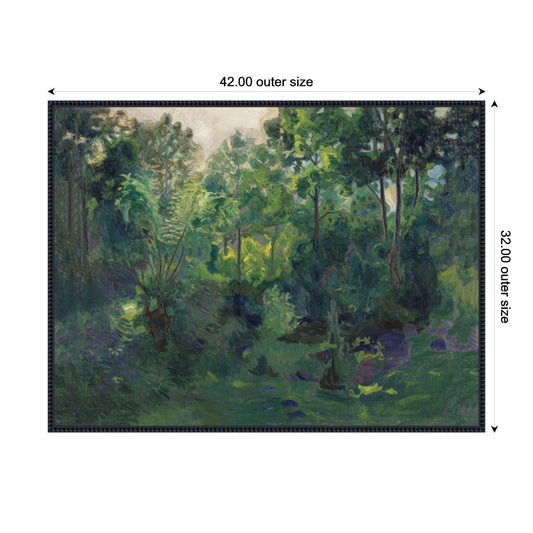 Wooded Landscape Framed Canvas Wall Art