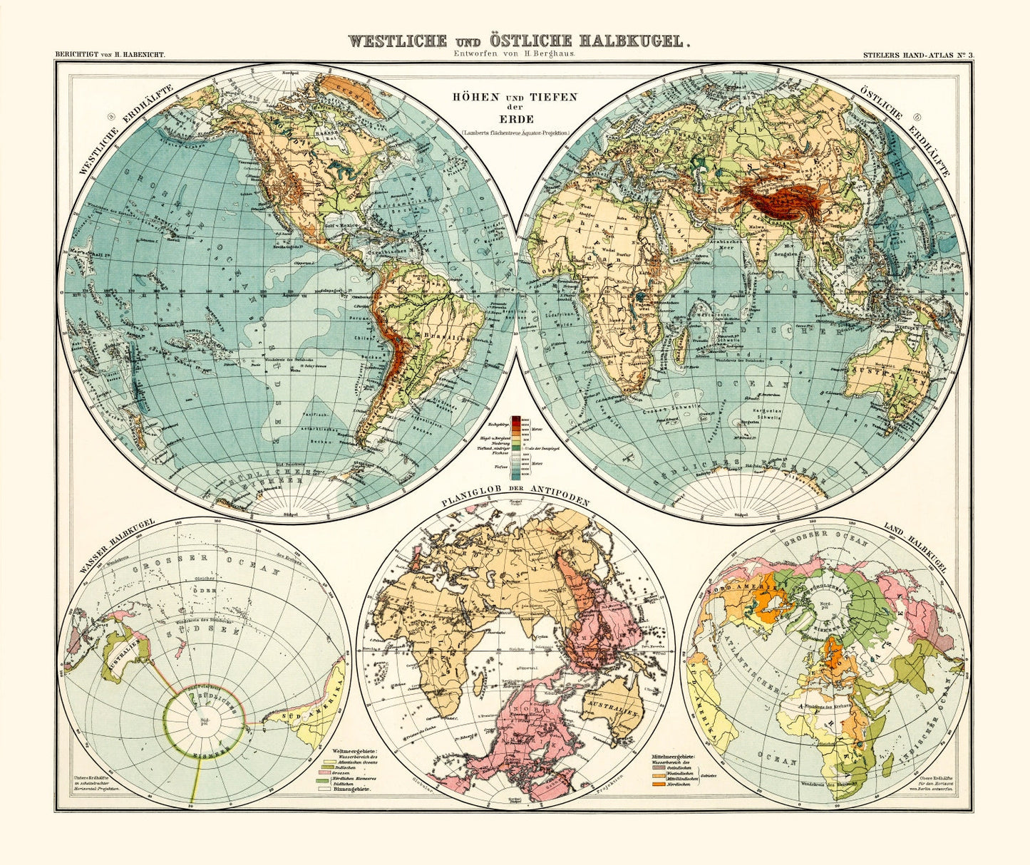 Vintage World Map, 1911
