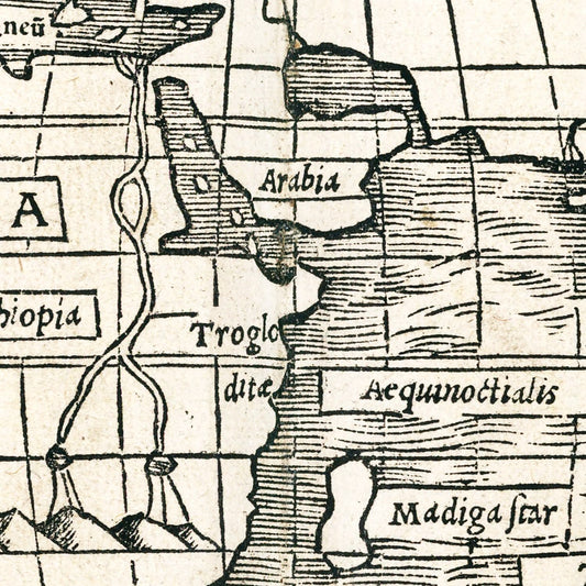 Vintage World Map, 1540