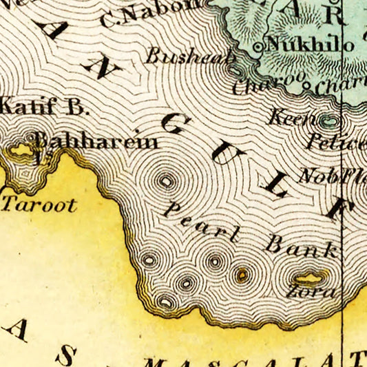 Vintage Map of Persia and Arabia, 1836