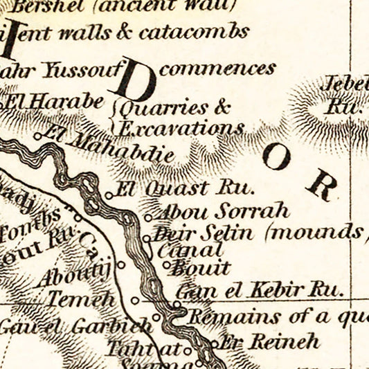 Vintage Map of Egypt, 1836