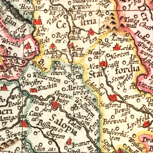 Vintage Map of England, 1623