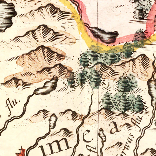 Vintage Map of Ukraine & Russia, 1623