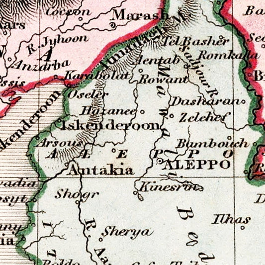 Vintage Map of Turkey in Asia, 1832