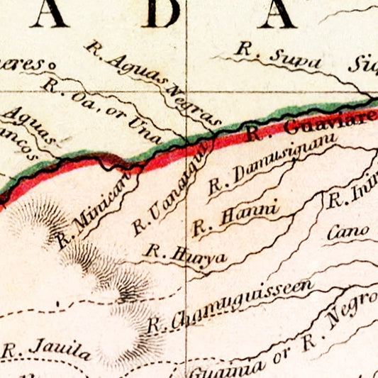 Vintage Map of Colombia, 1832