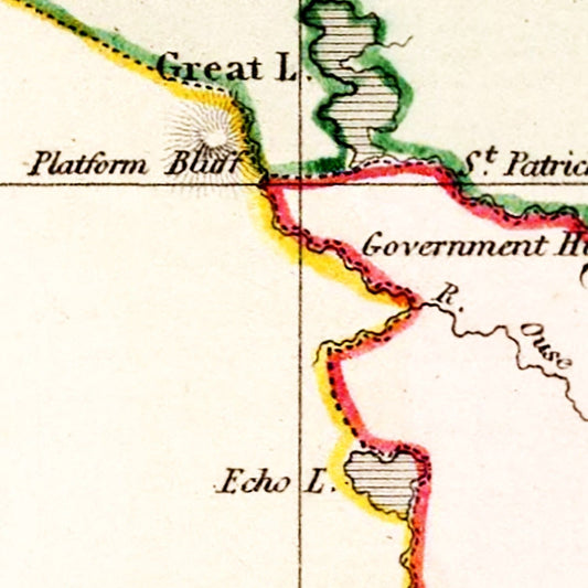 Vintage Map of Van Diemen's Land (Tasmania), 1832