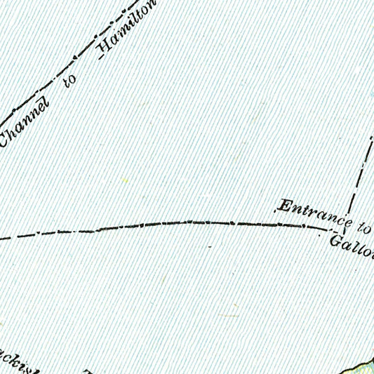 Vintage Map of the Bermuda Islands, 1901