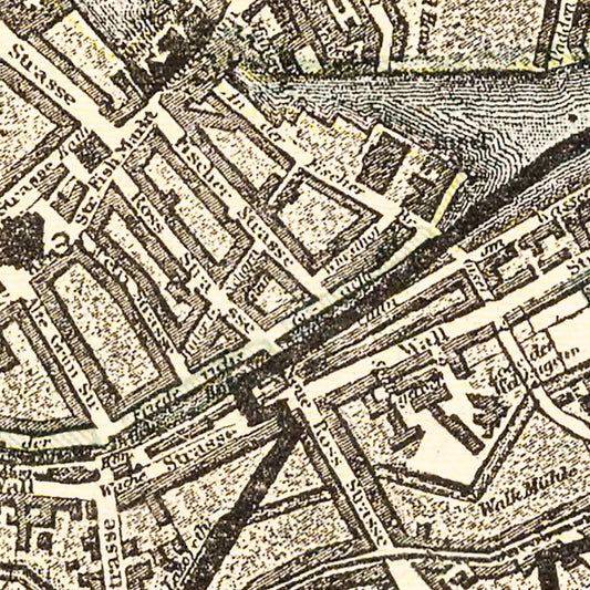Vintage Map of Berlin, Germany, 1901