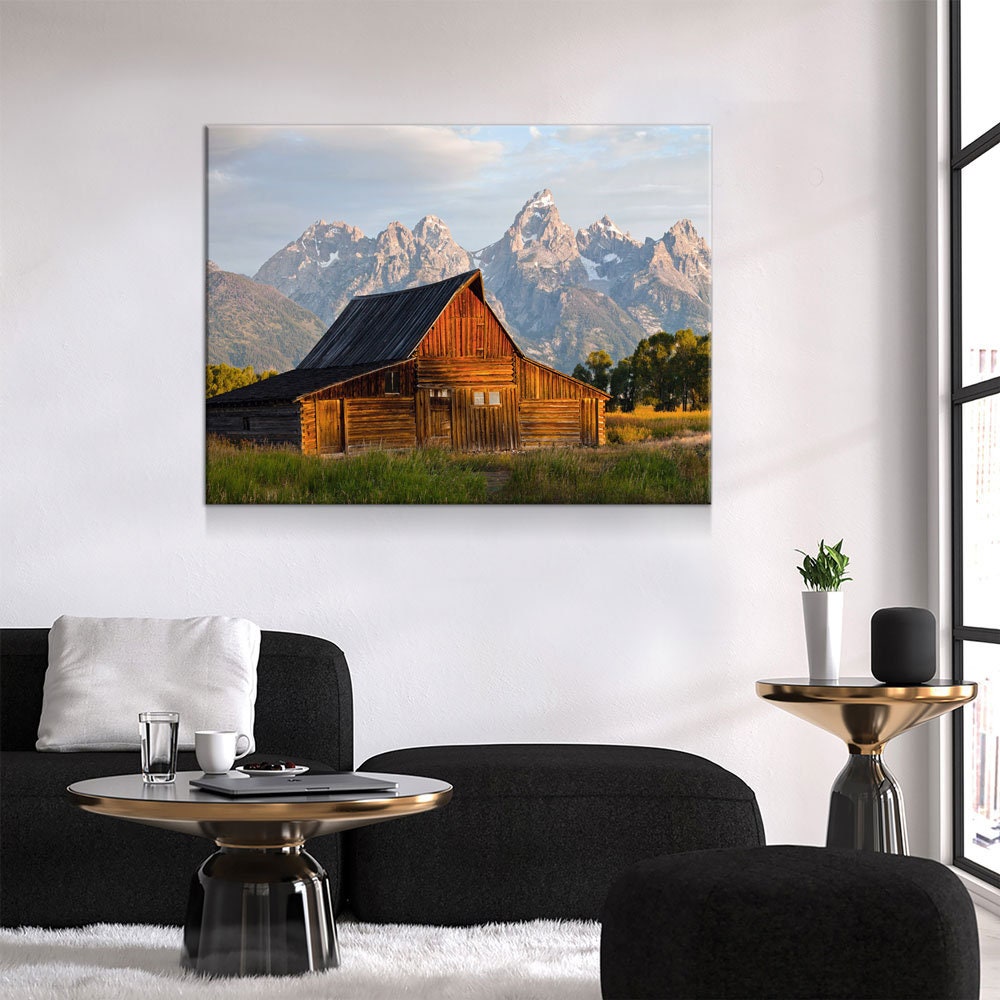Old Barn Grand Teton Canvas Wall Art