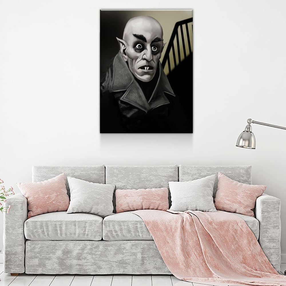 Nosferatu Count Orlok Gothic Vampire Canvas Wall Art