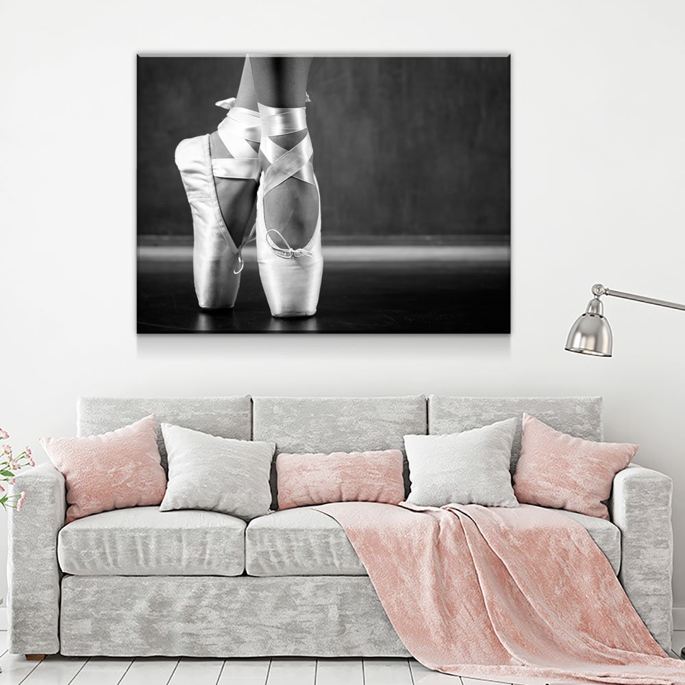 Young Dancing Ballerina Canvas Wall Art, Ballet Decor