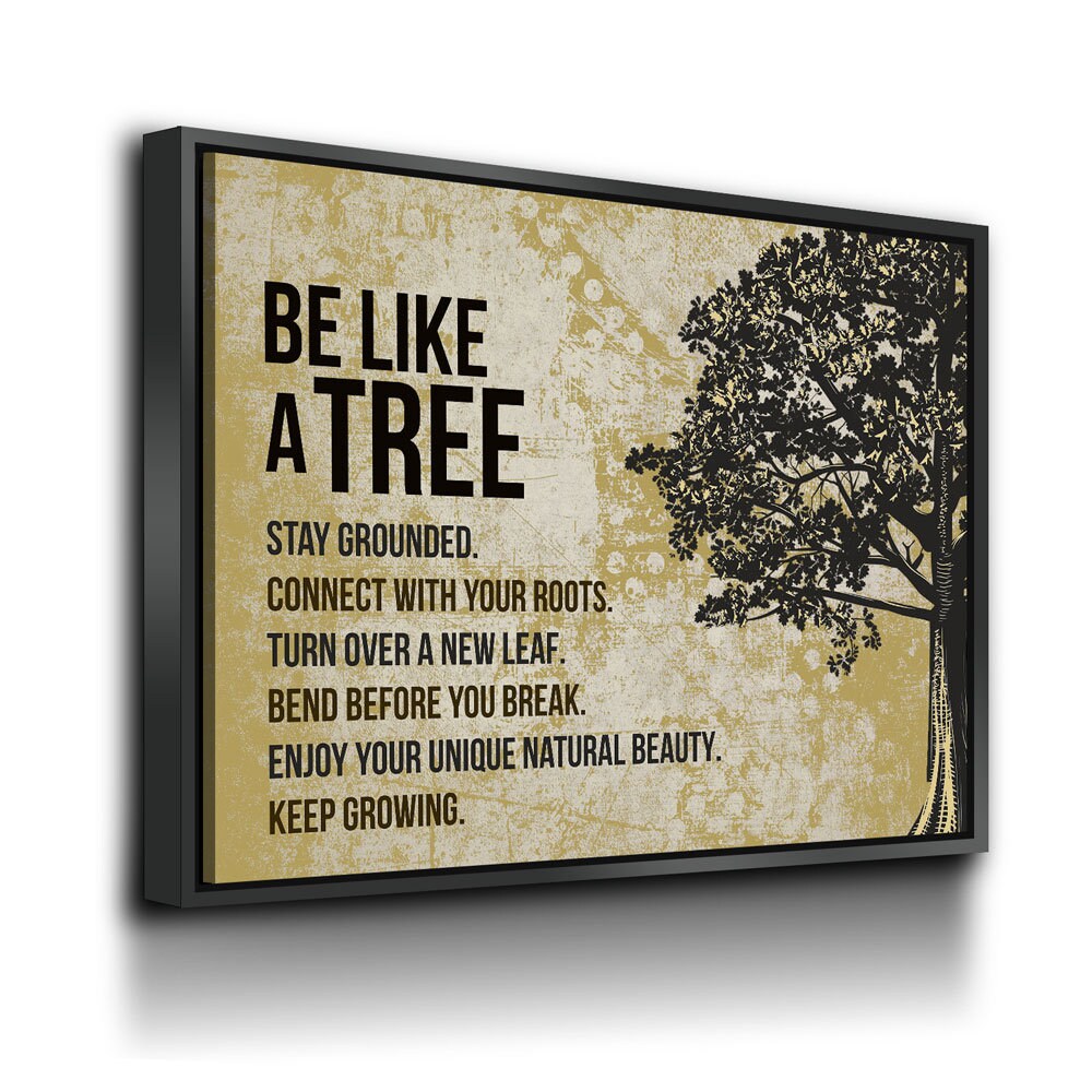 Be Like A Tree Keep Growing Canvas Wall Art, Motivational Decor