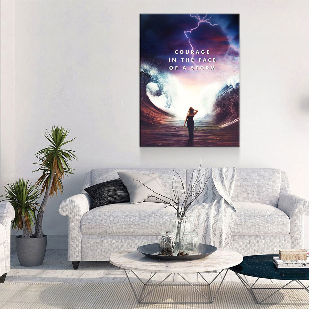 Courage In The Face Of A Storm Canvas Wall Art