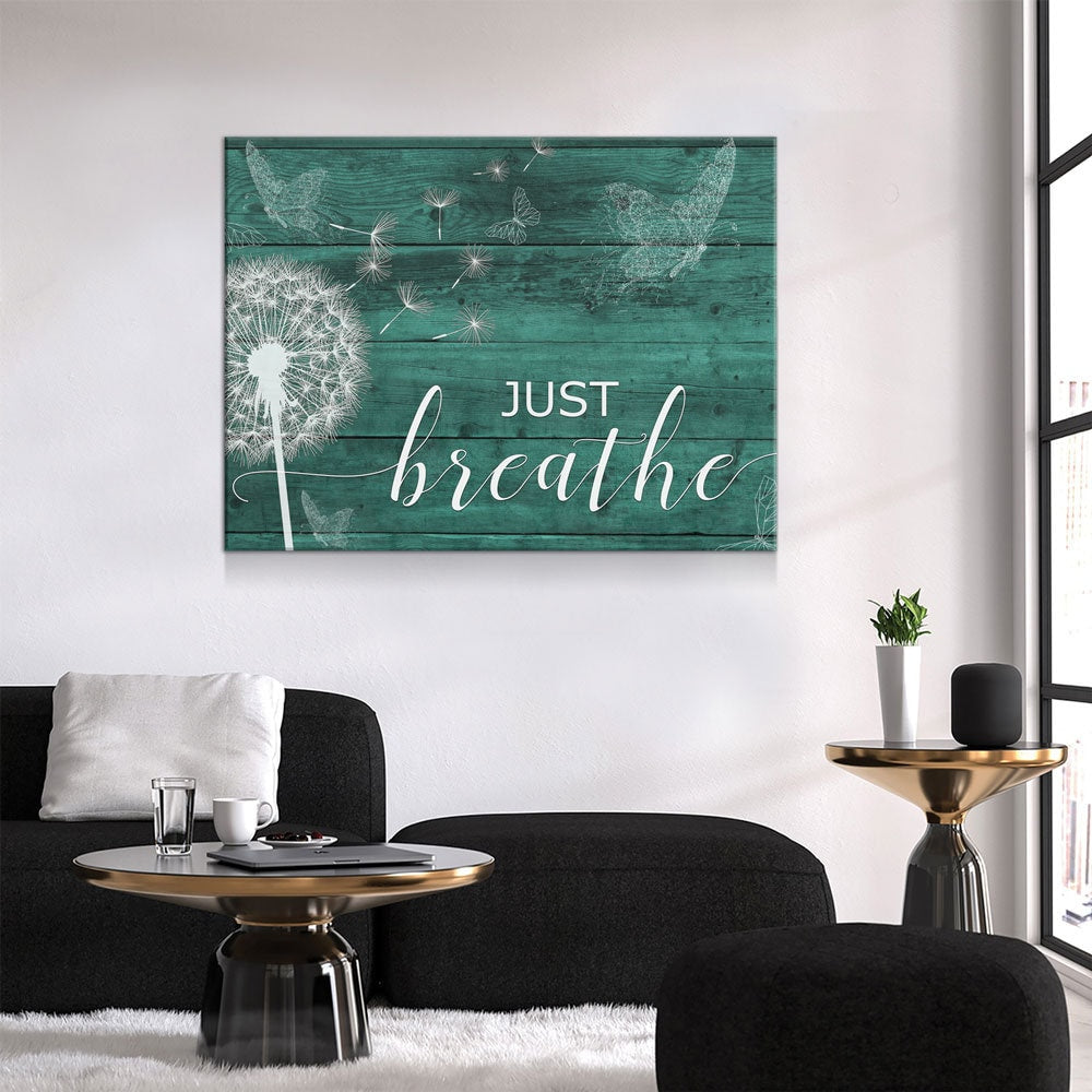 Just Breathe Canvas Wall Art, Romantic Bedroom Decor