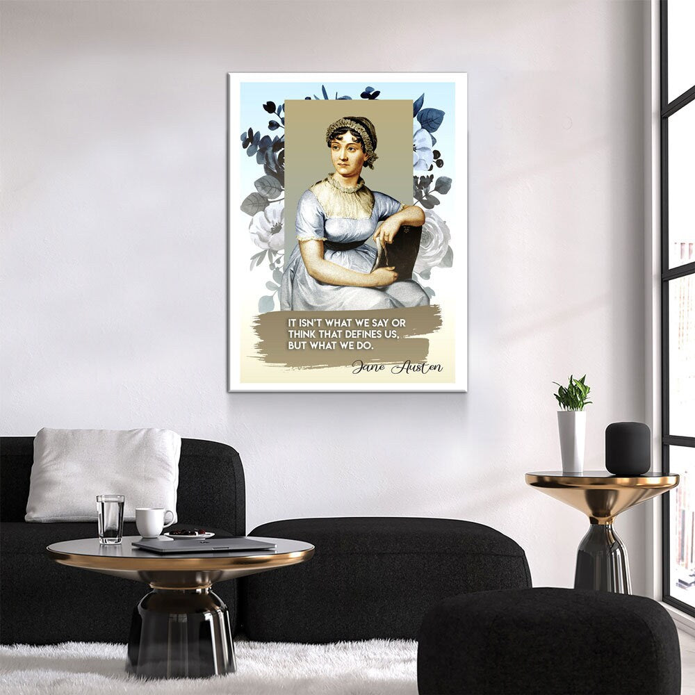 Jane Austen Quote Canvas Wall Art, It Isn't What We Say