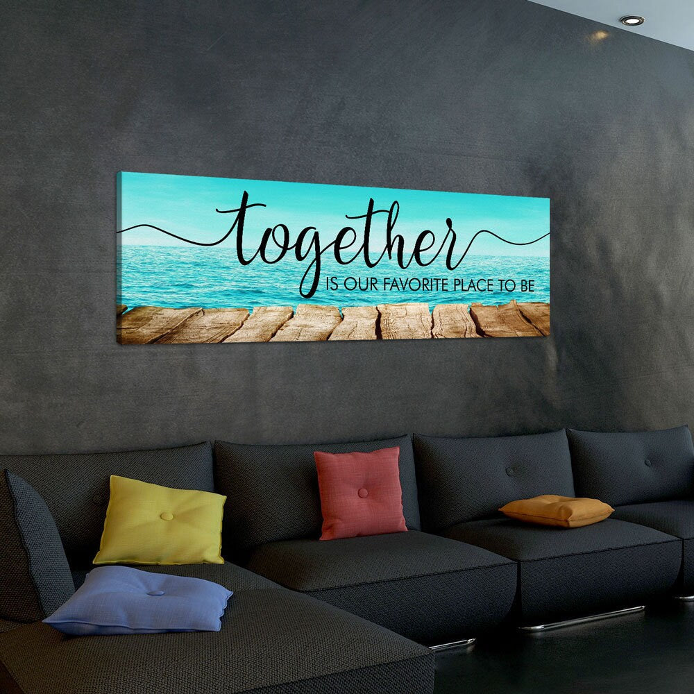 Together Is Our Favorite Place Canvas, Couples Wall Art