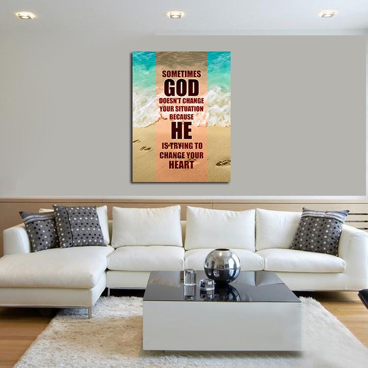 Sometimes God Changes Your Heart Canvas Wall Art