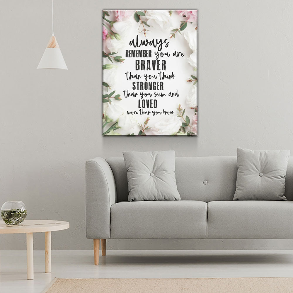 Always Remember You Are Loved Canvas Wall Art