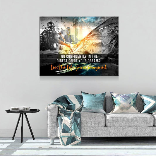 Go Confidently In The Direction Of Your Dreams Canvas Wall Art