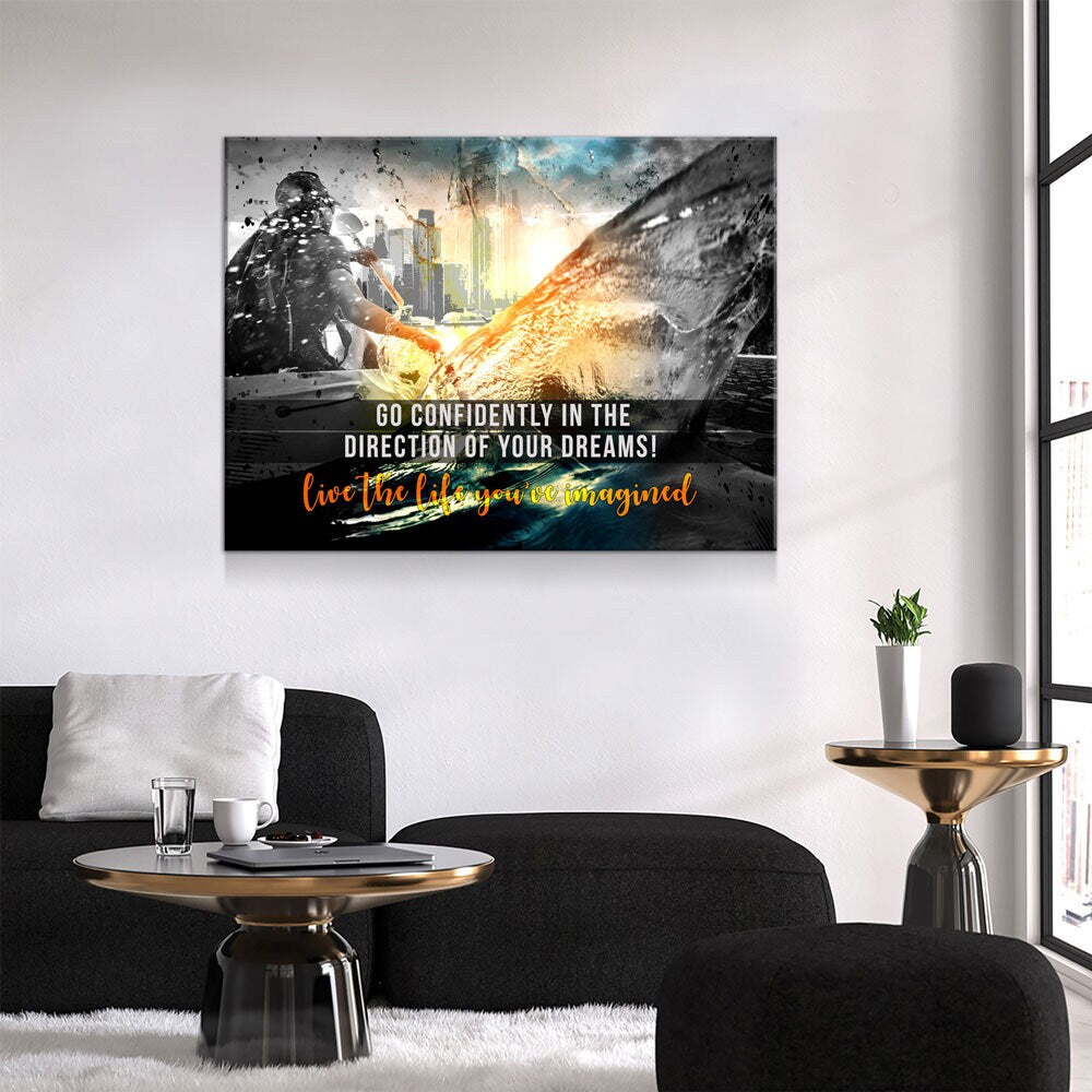 Go Confidently In The Direction Of Your Dreams Canvas Wall Art