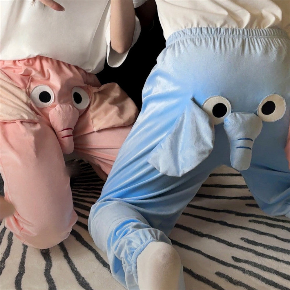 Elephant Trousers Dumbo Nose Ringing Pants – Bring Laughter to Loungewear