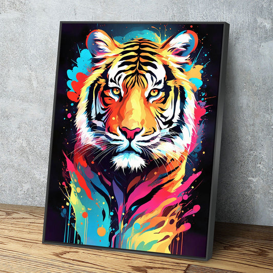 The Tiger Canvas Wall Art, Abstract Tiger Print
