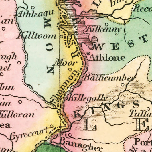 Vintage Map of Ireland, 1827
