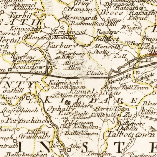 Vintage Map of Ireland, 1795