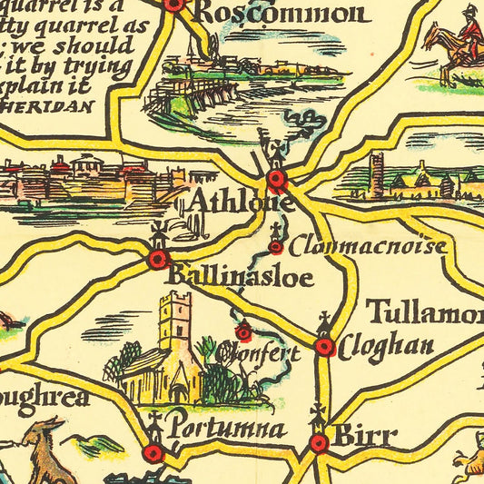 Vintage Map of Ireland, 1933