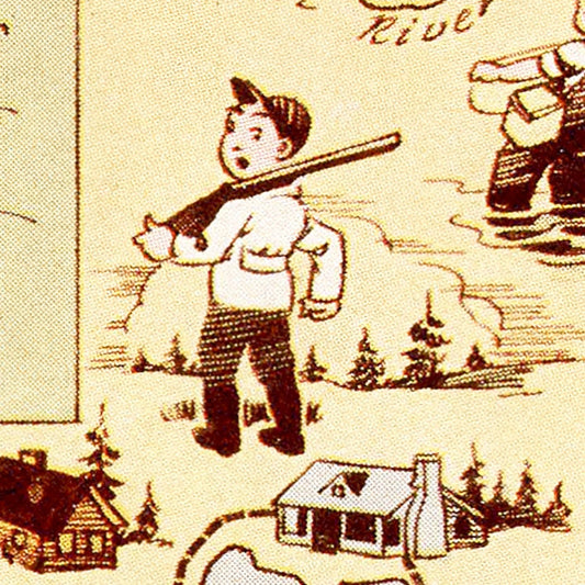 Vintage Map of Iron County, Michigan, 1936