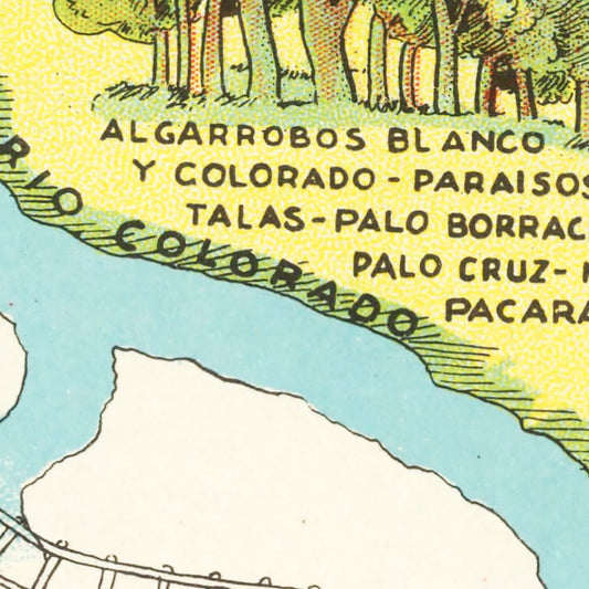 Vintage Map of Catamarca, Argentina, 1933
