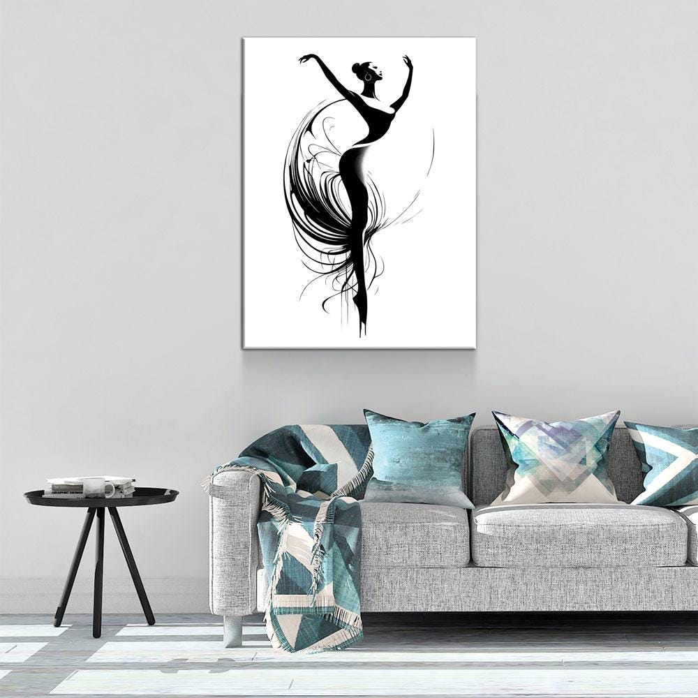 The Dancer Minimalist Canvas Wall Art