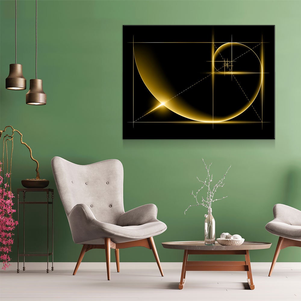 Fibonacci Golden Ratio Canvas Wall Art
