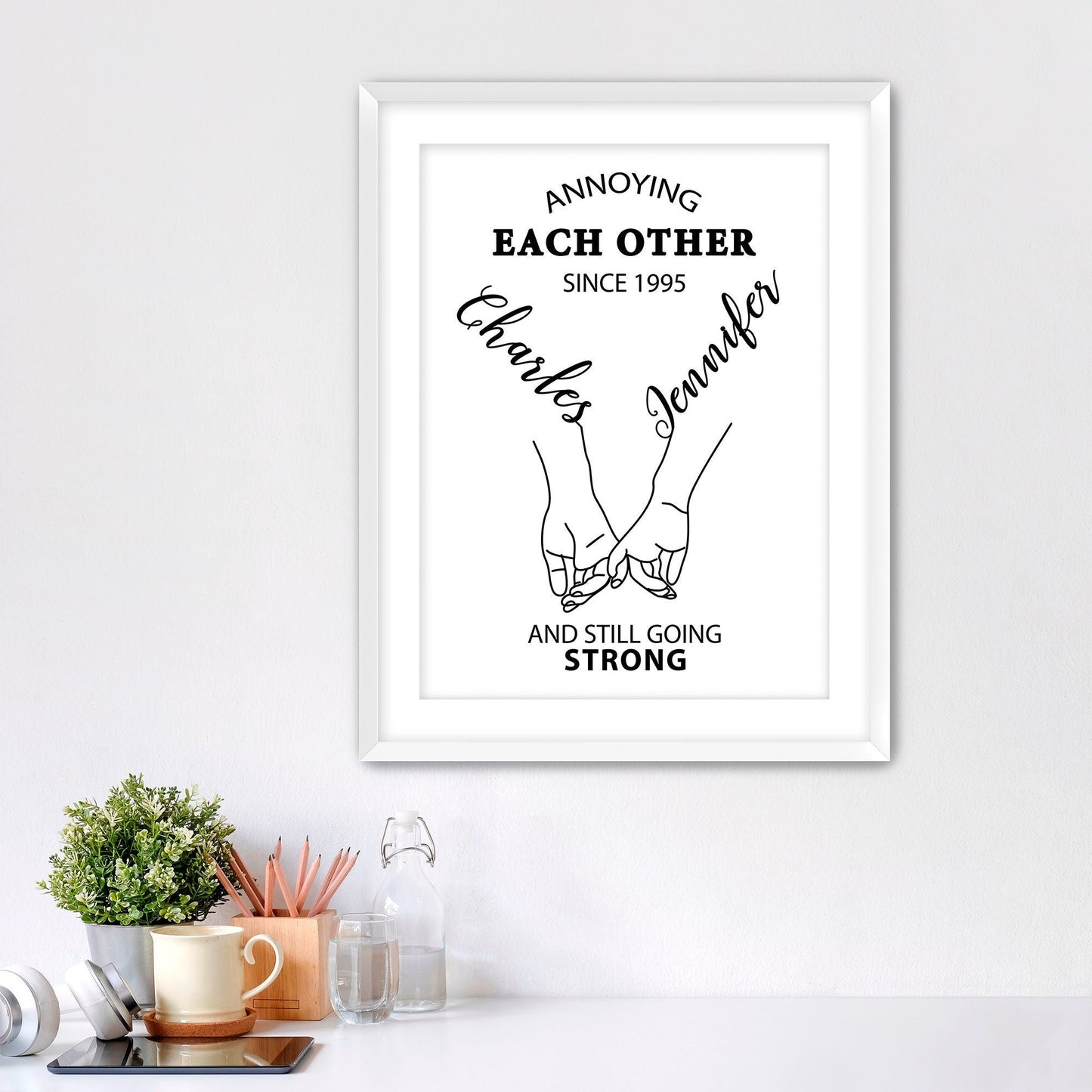Personalized Annoying Each Other Since Framed Art Print