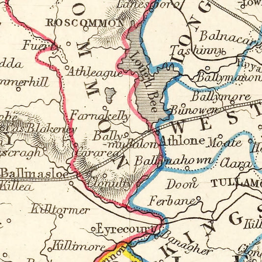 Vintage Map of Ireland, 1851