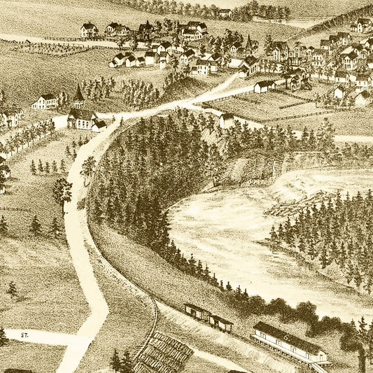 Vintage Map of Corinth, New York 1888