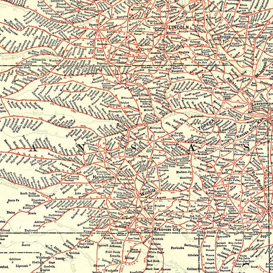 ABC Pathfinder Railway Guide Map, 1902