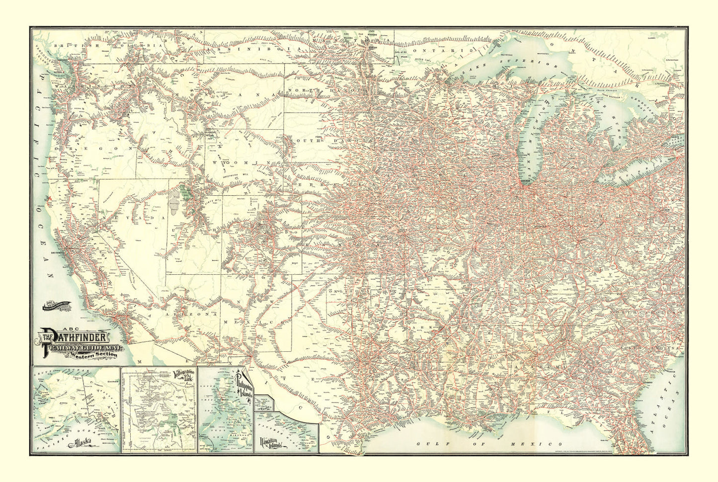ABC Pathfinder Railway Guide Map, 1902