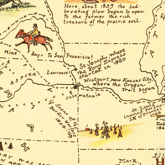 Vintage Map of America's Making, 1926