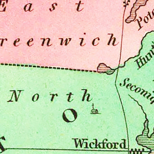 Vintage Map of Rhode Island, 1831