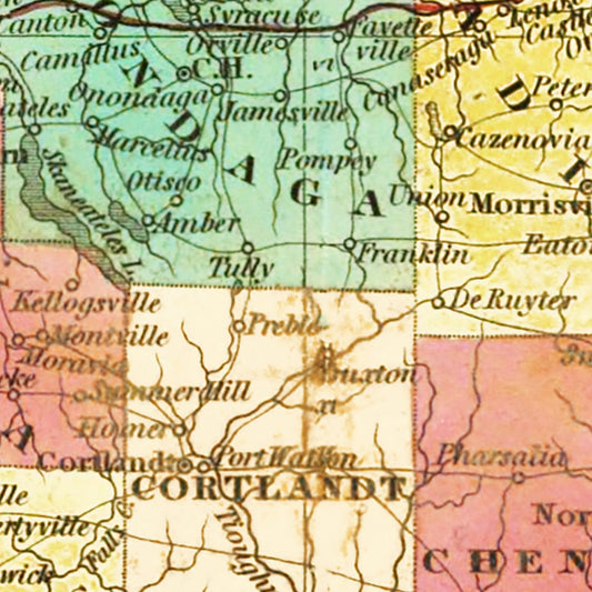 Vintage Map of New York State, 1831