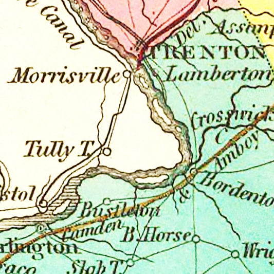 Vintage Map of New Jersey, 1831